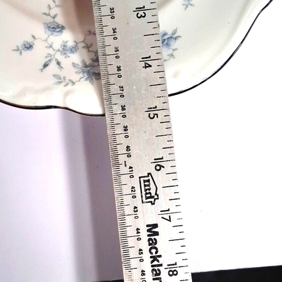 Vintage Johann Haviland Blue Flower Platinum Trim Serving Dish From Germany - Picture 6 of 7